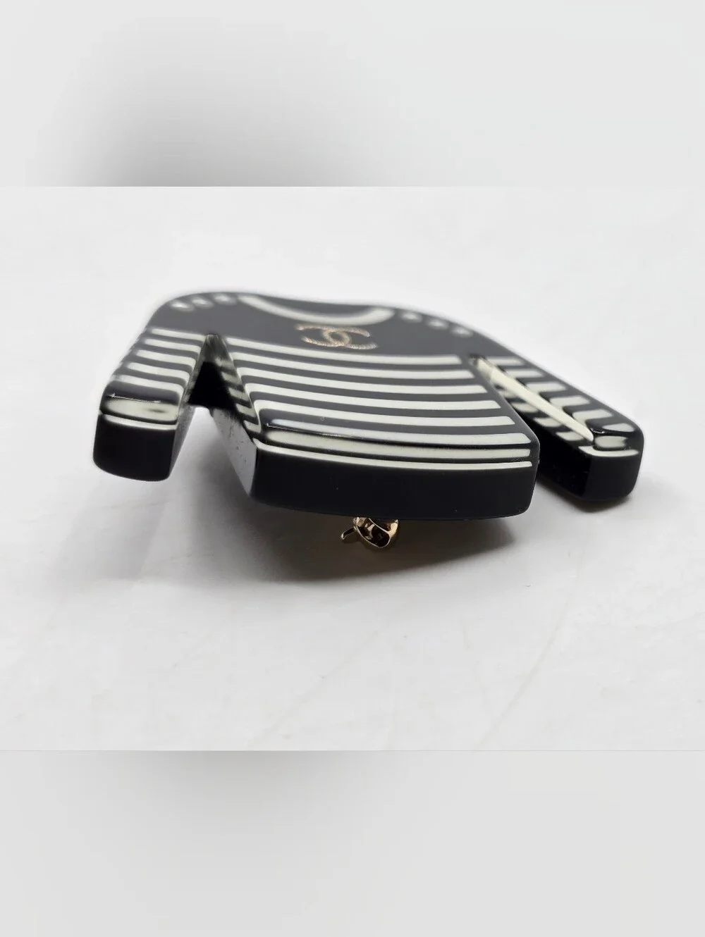Chanel 18A Striped Shirt Brooch